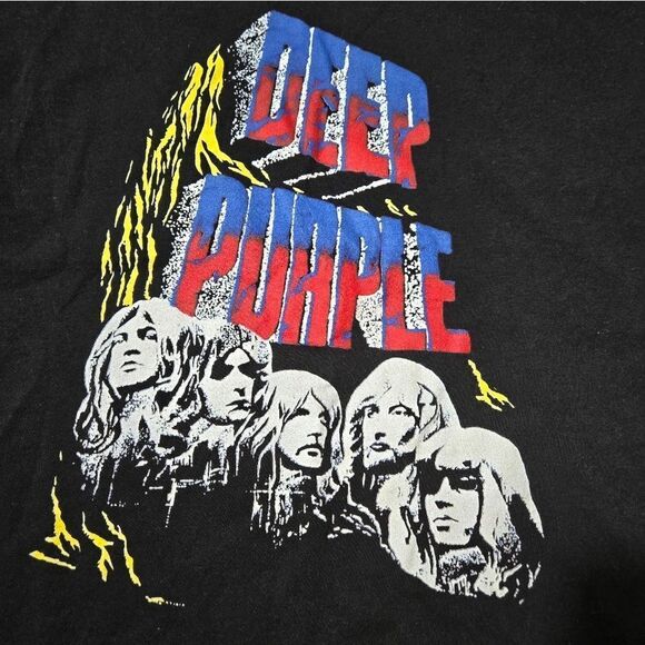 Gildan Deep Purple Black Graphic T-Shirt - Picture 3 of 4